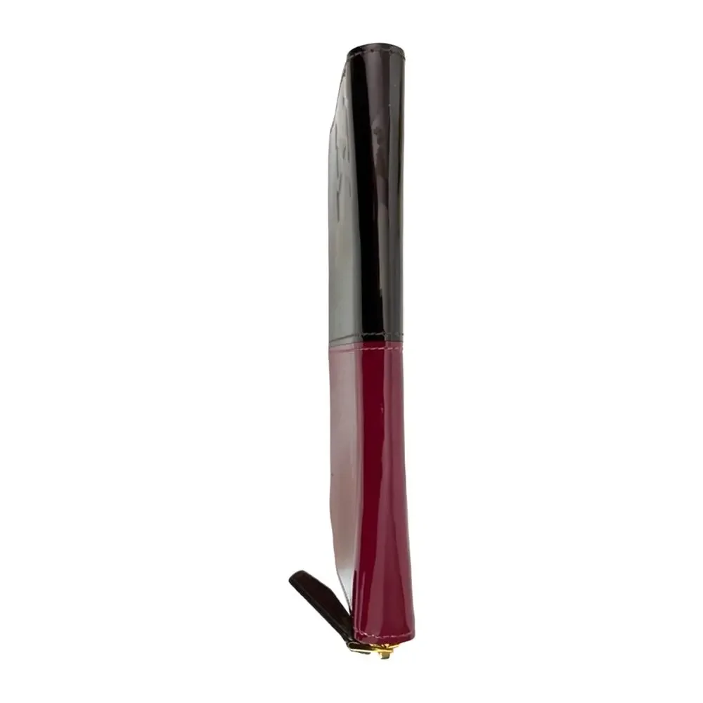 Louis Vuitton Vernis Clemence Wallet Magenta Brown Patent Leather With Dustbag